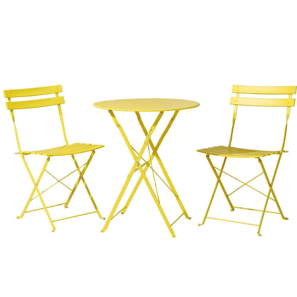Gardeon Outdoor Setting Bistro Set Table and Chairs Folding Patio Furniture-Furniture &gt; Outdoor-PEROZ Accessories
