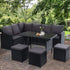Gardeon Outdoor Furniture Dining Setting Sofa Set Lounge Wicker 9 Seater Black-Furniture > Outdoor-PEROZ Accessories
