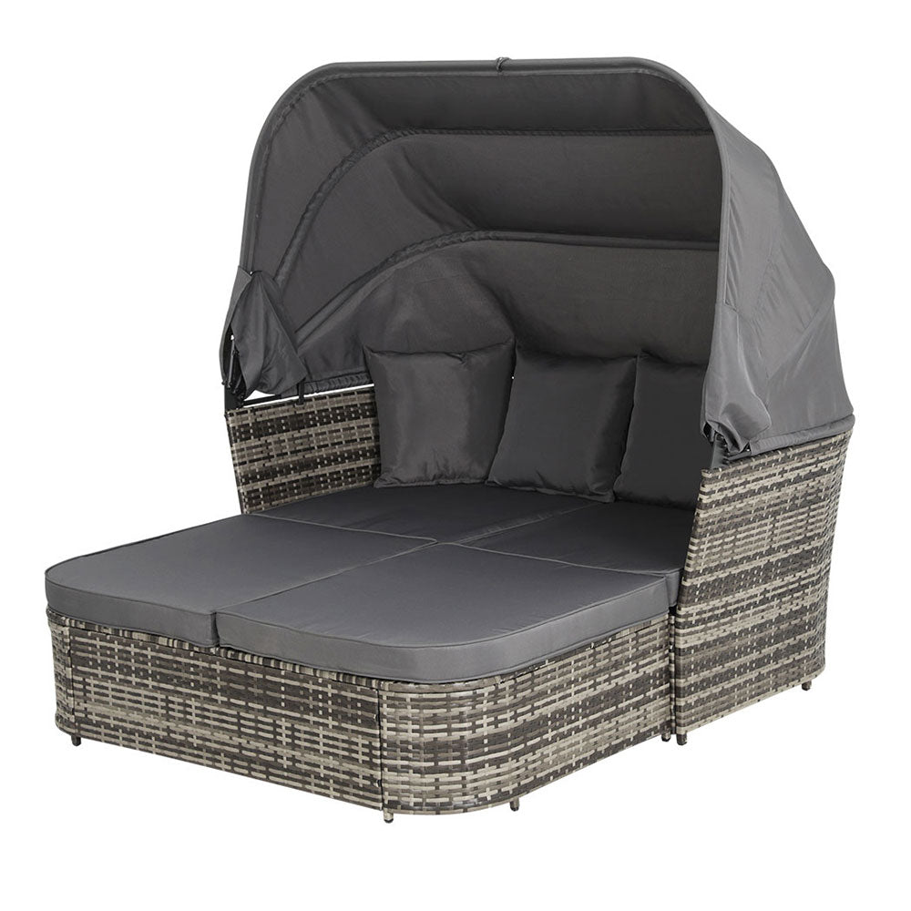 Gardeon Outdoor Sun Lounge Setting Patio Furniture Wicker Sofa Garden Day Bed-Furniture &gt; Outdoor-PEROZ Accessories