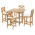 Gardeon 5pcs Outdoor Bar Table 4 Seater Stools Bistro Set Patio Acacia Wood-Furniture > Outdoor-PEROZ Accessories