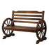 Gardeon Wooden Wagon Wheel Bench - Brown-Furniture > Outdoor-PEROZ Accessories