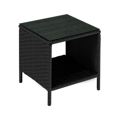 Livsip Garden Table Rattan Cafe Table Outdoor Garden Furniture Side Table-Outdoor Recliner-PEROZ Accessories