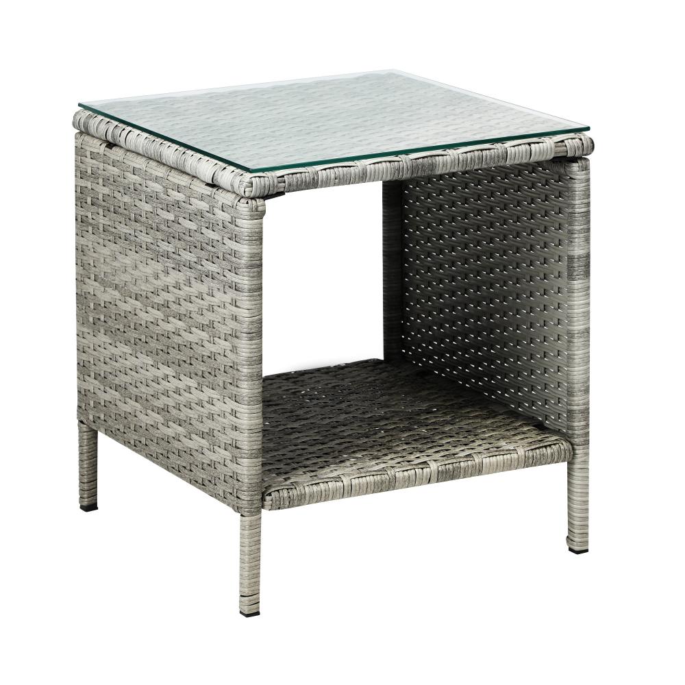 Livsip Rattan Side Table Outdoor Furniture Coffee Patio Desk Indoor Garden Decor-Outdoor Recliner-PEROZ Accessories