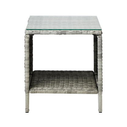 Livsip Rattan Side Table Outdoor Furniture Coffee Patio Desk Indoor Garden Decor-Outdoor Recliner-PEROZ Accessories