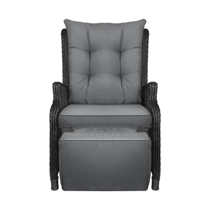 Livsip Outdoor Sun Lounge Garden Chairs Beach Chair Recliner Patio Furniture-Outdoor Recliner-PEROZ Accessories
