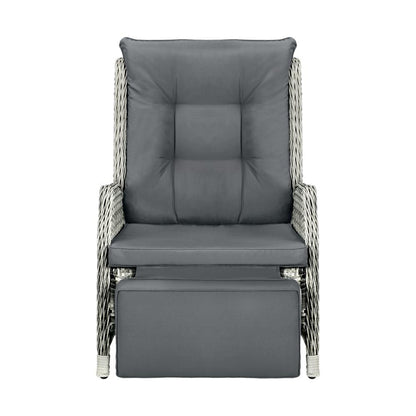 Livsip Recliner Chairs Outdoor Sun Lounge Wicker Garden Sofa Patio Furniture-Outdoor Recliner-PEROZ Accessories