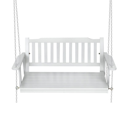 Gardeon Porch Swing Chair with Chain Garden Bench Outdoor Furniture Wooden White-Furniture &gt; Outdoor-PEROZ Accessories