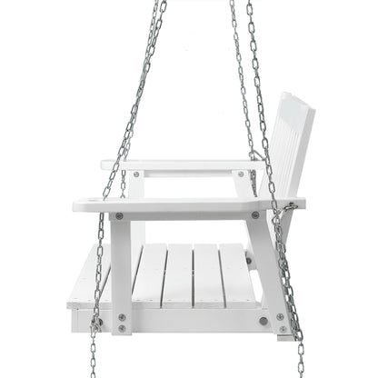 Gardeon Porch Swing Chair with Chain Garden Bench Outdoor Furniture Wooden White-Furniture &gt; Outdoor-PEROZ Accessories