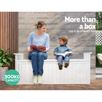 Gardeon Outdoor Storage Box Wooden Garden Bench 129cm Chest Tool Toy Sheds XL-Furniture &gt; Outdoor-PEROZ Accessories