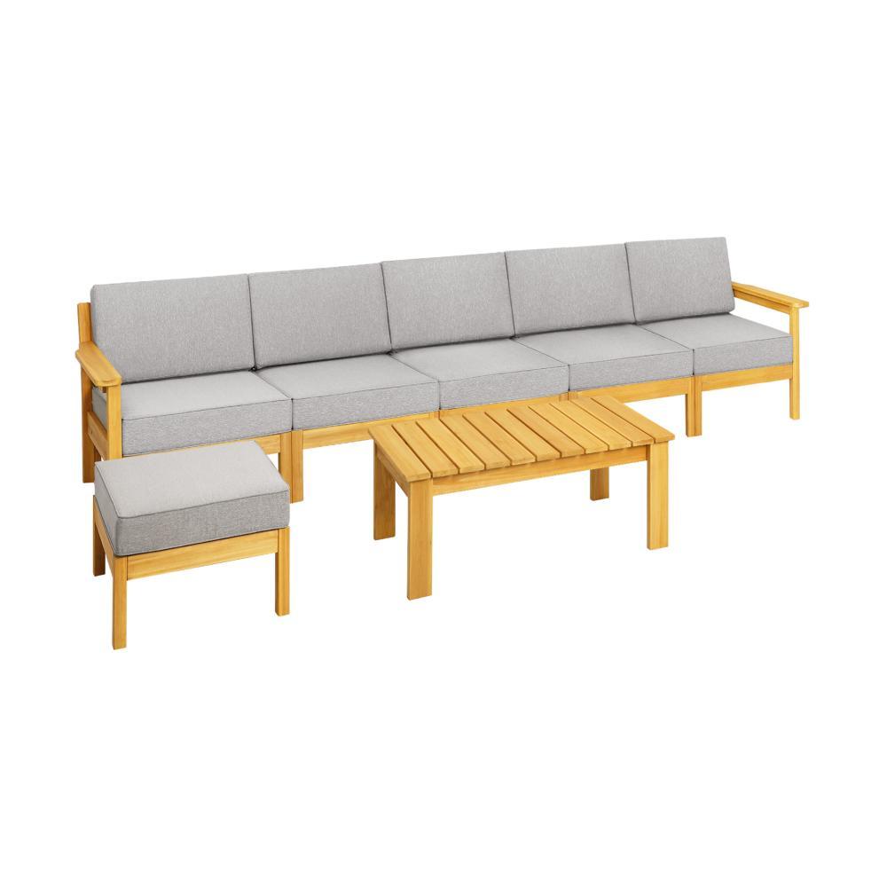 Livsip Outdoor Furniture Garden Wooden Sofa Set Patio Furniture Setting 7-Piece |PEROZ Australia