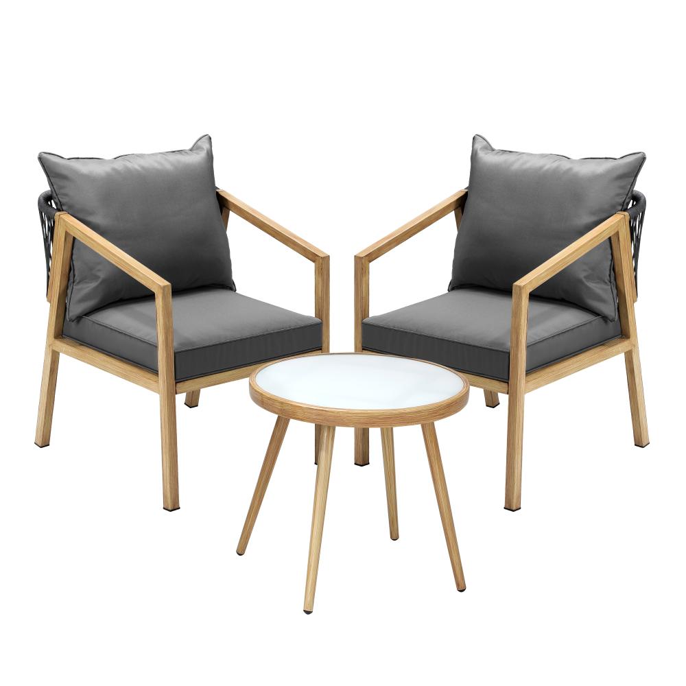 Livsip Outdoor Bistro Set Dining Chairs Table Patio Furniture Setting 3 Piece |PEROZ Australia