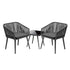 Livsip Outdoor Furniture 3 Piece Lounge Setting Chairs Side Table Bistro Set Patio | PEROZ Australia