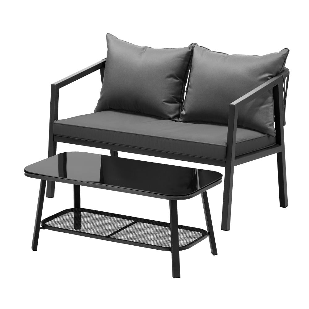 Shop Livsip Set of 2 Outdoor Furniture Setting Garden Patio Lounge Sofa Table Chairs  | PEROZ Australia