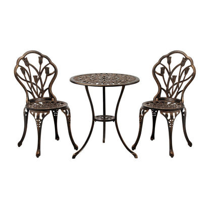 Shop Livsip 3PCS Bistro Outdoor Setting Chairs Table Patio Dining Set Furniture  | PEROZ Australia