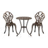Shop Livsip 3PCS Bistro Outdoor Setting Chairs Table Patio Dining Set Furniture  | PEROZ Australia