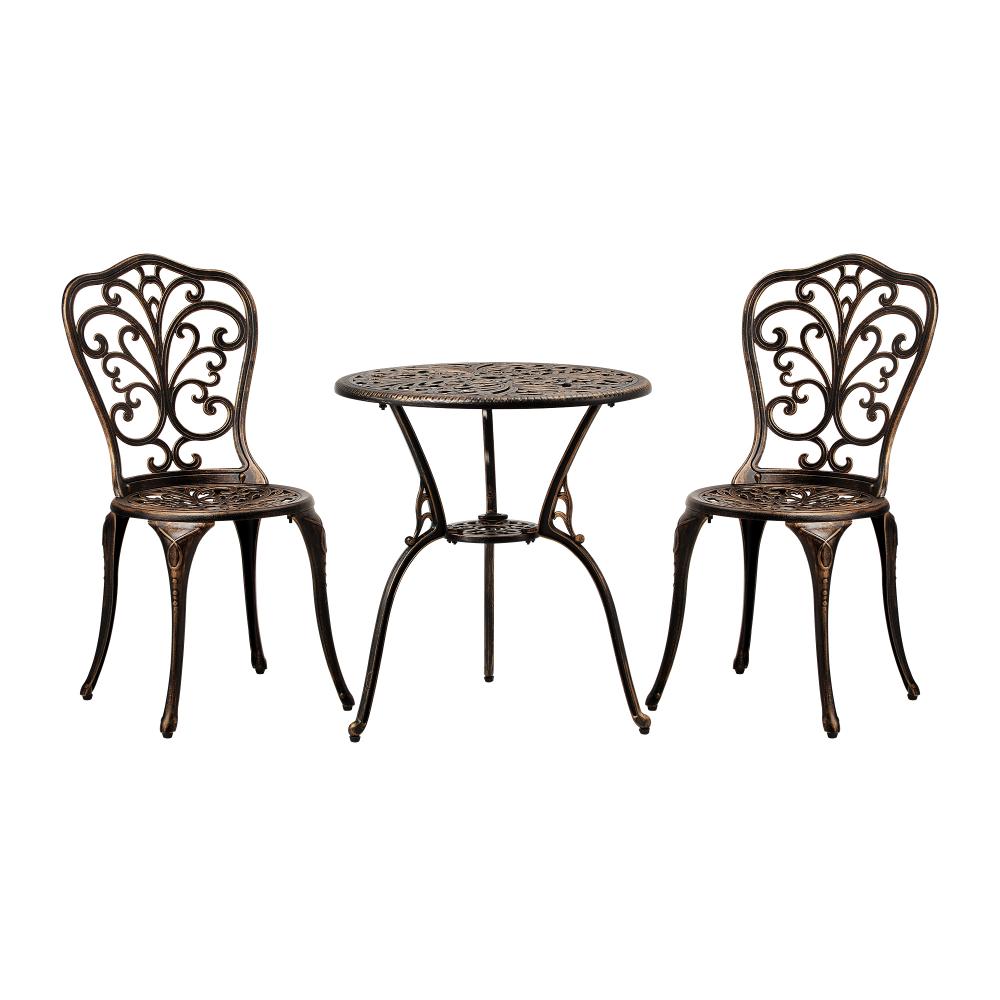 Shop Livsip Bistro Furniture Setting 3 Piece Chairs Table Patio Indoor/Outdoor Set  | PEROZ Australia