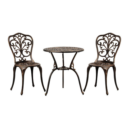 Shop Livsip Bistro Furniture Setting 3 Piece Chairs Table Patio Indoor/Outdoor Set  | PEROZ Australia