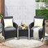 Livsip Outdoor Furniture 3 Piece Wicker Bistro Set Patio Chairs Table Garden-Outdoor Patio Set-PEROZ Accessories