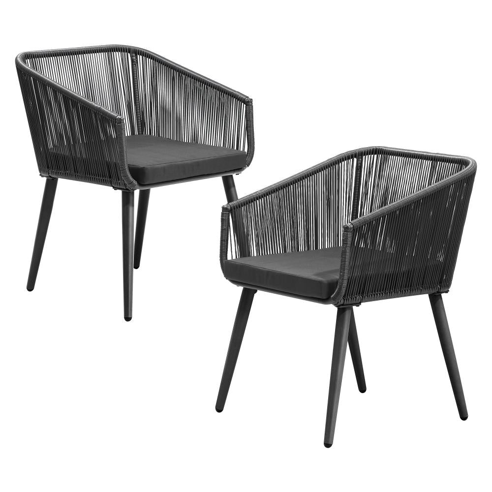 Shop Livsip Outdoor Furniture Lounge Setting Chairs Set of 2 Bistro Patio Garden Set  | PEROZ Australia