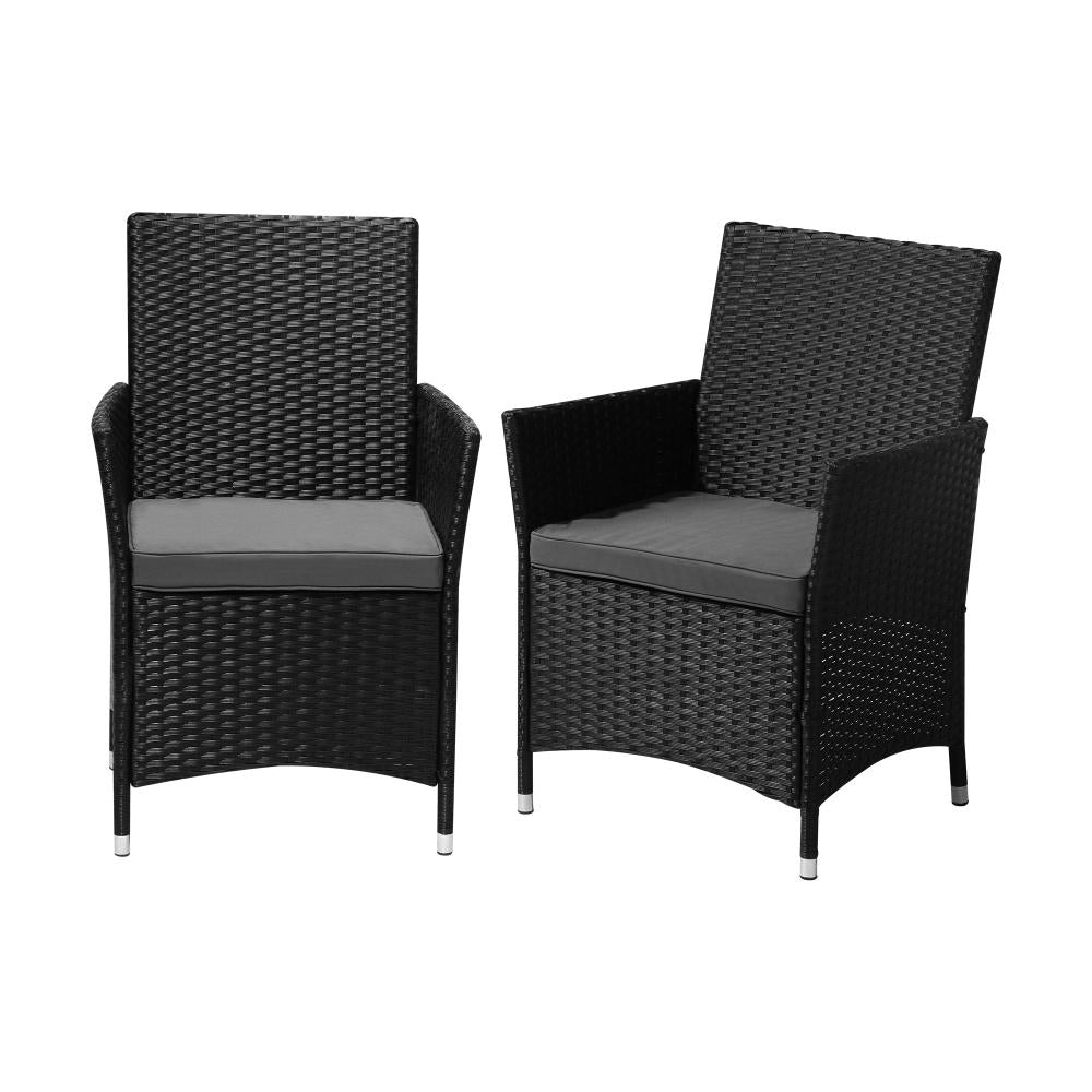 Shop Livsip Outdoor Dining Chairs Rattan Outdoor Patio Chairs Furniture Set of 2  | PEROZ Australia