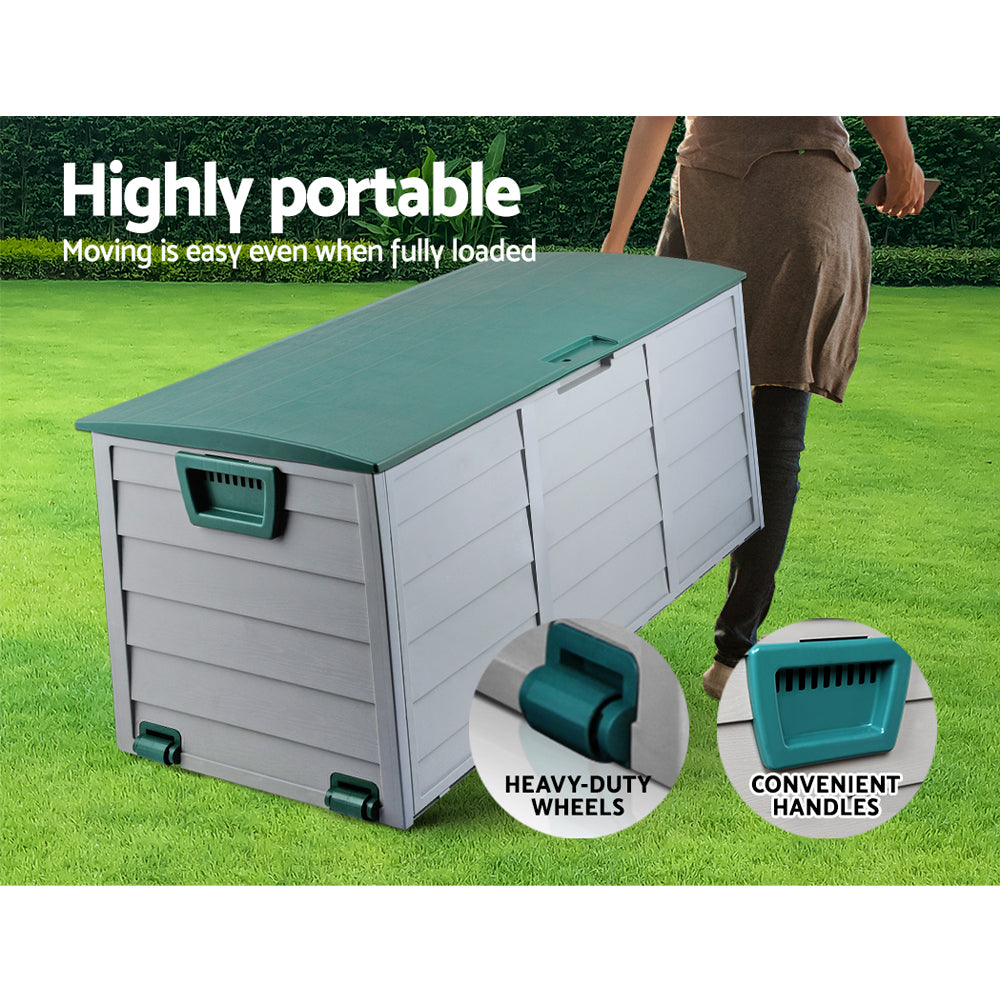 Gardeon 290L Outdoor Storage Box - Green-Home &amp; Garden &gt; Storage-PEROZ Accessories