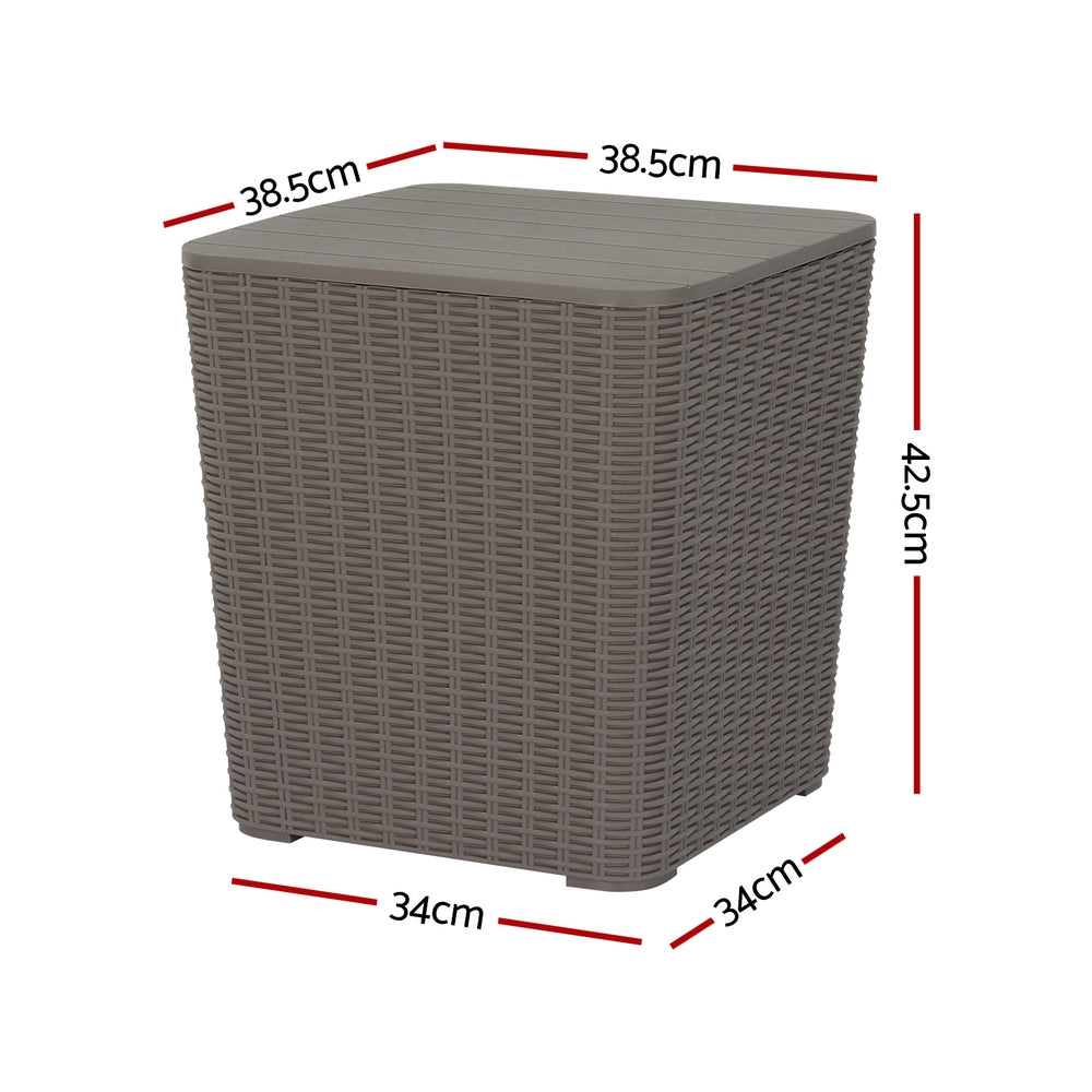 Gardeon Outdoor Storage Box 43L Container Side Table Garden Bench Tool Sheds-Home &amp; Garden &gt; Storage-PEROZ Accessories