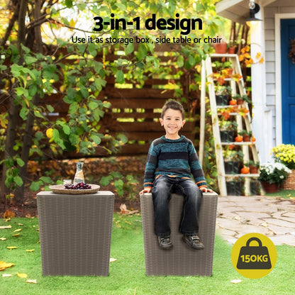 Gardeon Outdoor Storage Box 43L Container Side Table Garden Bench Tool Sheds-Home &amp; Garden &gt; Storage-PEROZ Accessories