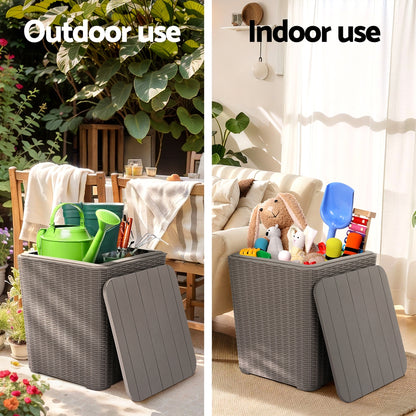 Gardeon Outdoor Storage Box 43L Container Side Table Garden Bench Tool Sheds-Home &amp; Garden &gt; Storage-PEROZ Accessories