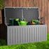 Gardeon Outdoor Storage Box Container Garden Toy Indoor Tool Chest Sheds 270L Dark Grey-Home & Garden > Storage-PEROZ Accessories