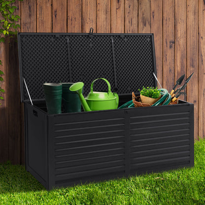 Gardeon Outdoor Storage Box 390L Container Lockable Toy Tools Shed Deck Garden-Home &amp; Garden &gt; Storage-PEROZ Accessories