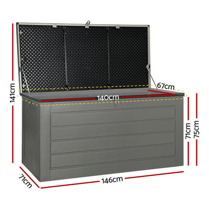Gardeon Outdoor Storage Box 680L Container Indoor Garden Bench Tool Sheds Chest-Home &amp; Garden &gt; Storage-PEROZ Accessories