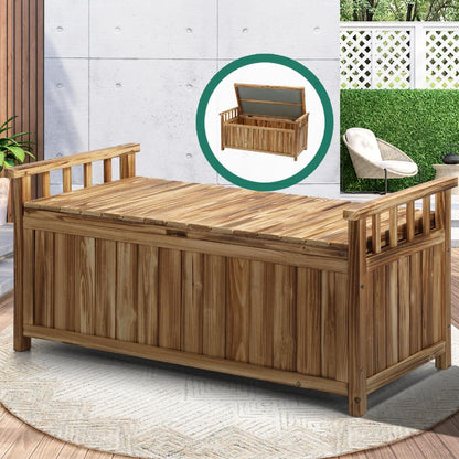 Livsip Outdoor Storage Box Garden Bench Tools Toy Chest Furniture Container Shed-Outdoor Bench-PEROZ Accessories
