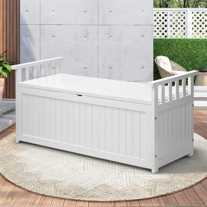 Livsip Outdoor Storage Box Garden Bench Wooden Cabinet Container Chest Toy Tool-Wooden Storage Bench-PEROZ Accessories