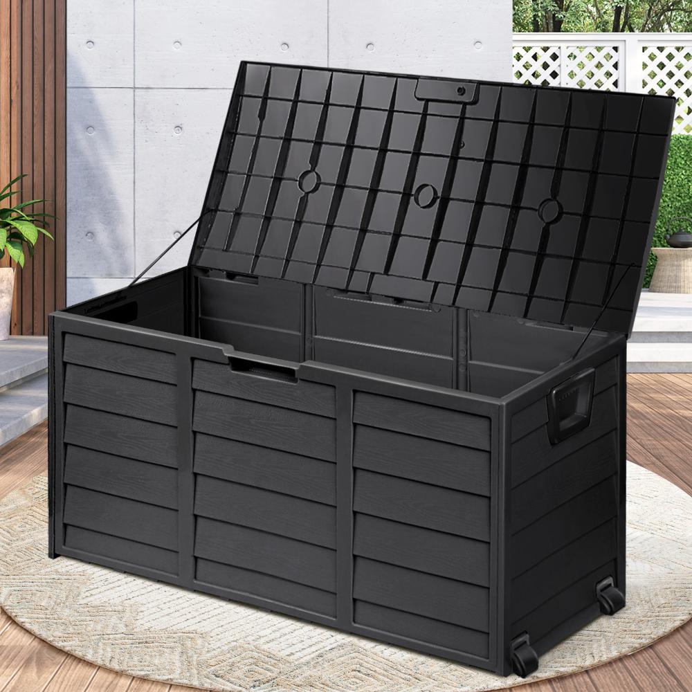 Livsip Outdoor Storage Box Cabinet Container Garden Chest Deck Tool Lockable 290L-Outdoor Storage Box-PEROZ Accessories