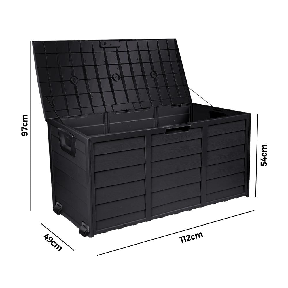 Livsip Outdoor Storage Box Cabinet Container Garden Chest Deck Tool Lockable 290L-Outdoor Storage Box-PEROZ Accessories