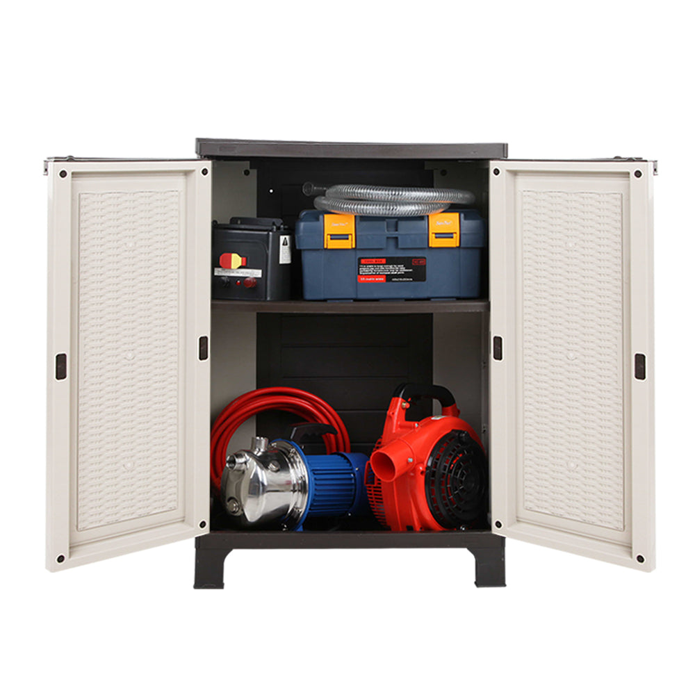 Gardeon Outdoor Storage Cabinet Cupboard Lockable Garage 92cm-Home &amp; Garden &gt; Storage-PEROZ Accessories