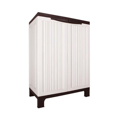 Livsip Garden Shed Outdoor Storage Cabinet with Adjustable Shelf and Lockable Door Beige-Outdoor Storage Cabinet-PEROZ Accessories