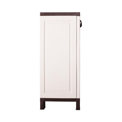 Livsip Outdoor Storage Cabinet Box Garden Garage Cupboard Adjustable Lockable Beige-Outdoor Storage Cabinet-PEROZ Accessories