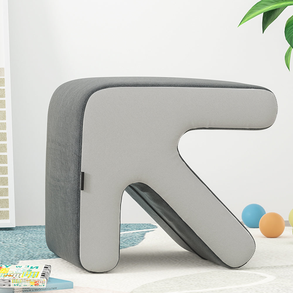 Artiss Arrow Ottoman Foot Stool Fabric Foot Rest Footstool Padded Seat Grey-Furniture > Living Room - Peroz Australia - Image - 8