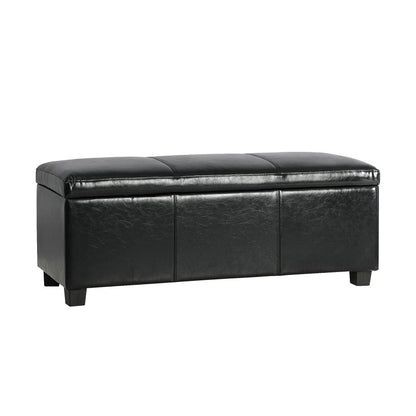 Oikiture Storage Ottoman Blanket Box PU Leather Arm Foot Stool Couch Large-Ottoman-PEROZ Accessories