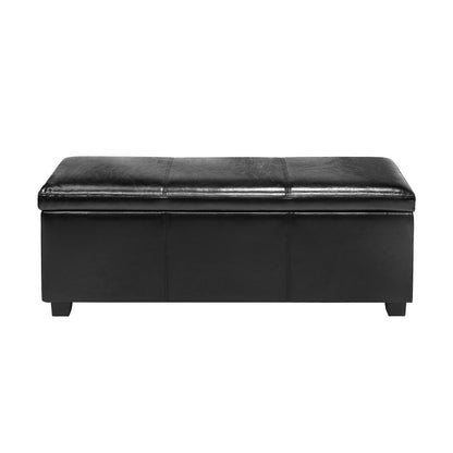 Oikiture Storage Ottoman Blanket Box PU Leather Arm Foot Stool Couch Large-Ottoman-PEROZ Accessories