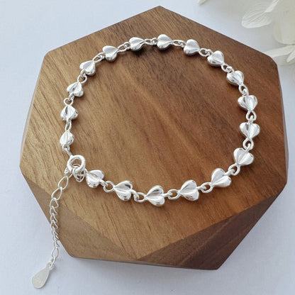 Anyco Bracelet Fashion 925 Sterling Silver Jewelry Mujeres Pulseras Heart Charm Bracelets Bangles For Women-Bracelets-PEROZ Accessories