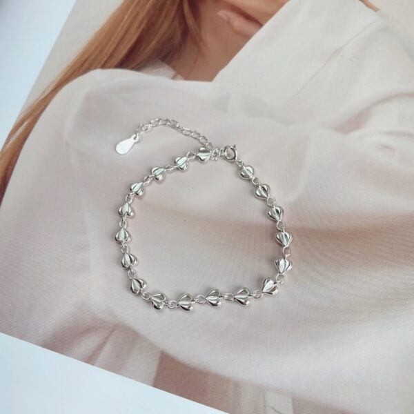 Anyco Bracelet Fashion 925 Sterling Silver Jewelry Mujeres Pulseras Heart Charm Bracelets Bangles For Women-Bracelets-PEROZ Accessories