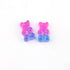 Anykidz 10pcs Pink Blue Glitter Bear Shoe Charm Accessories Jeans Clogs Pendants Designer Ornament Jibbitz for Crocs-Shoe Charms-PEROZ Accessories