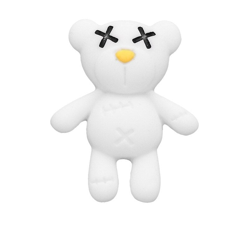 Anykidz White Teddy Bear Shoe Charm Accessories Jeans Clogs Pendant Pin Designer Ornament Jibbitz for Crocs-Shoe Charms-PEROZ Accessories