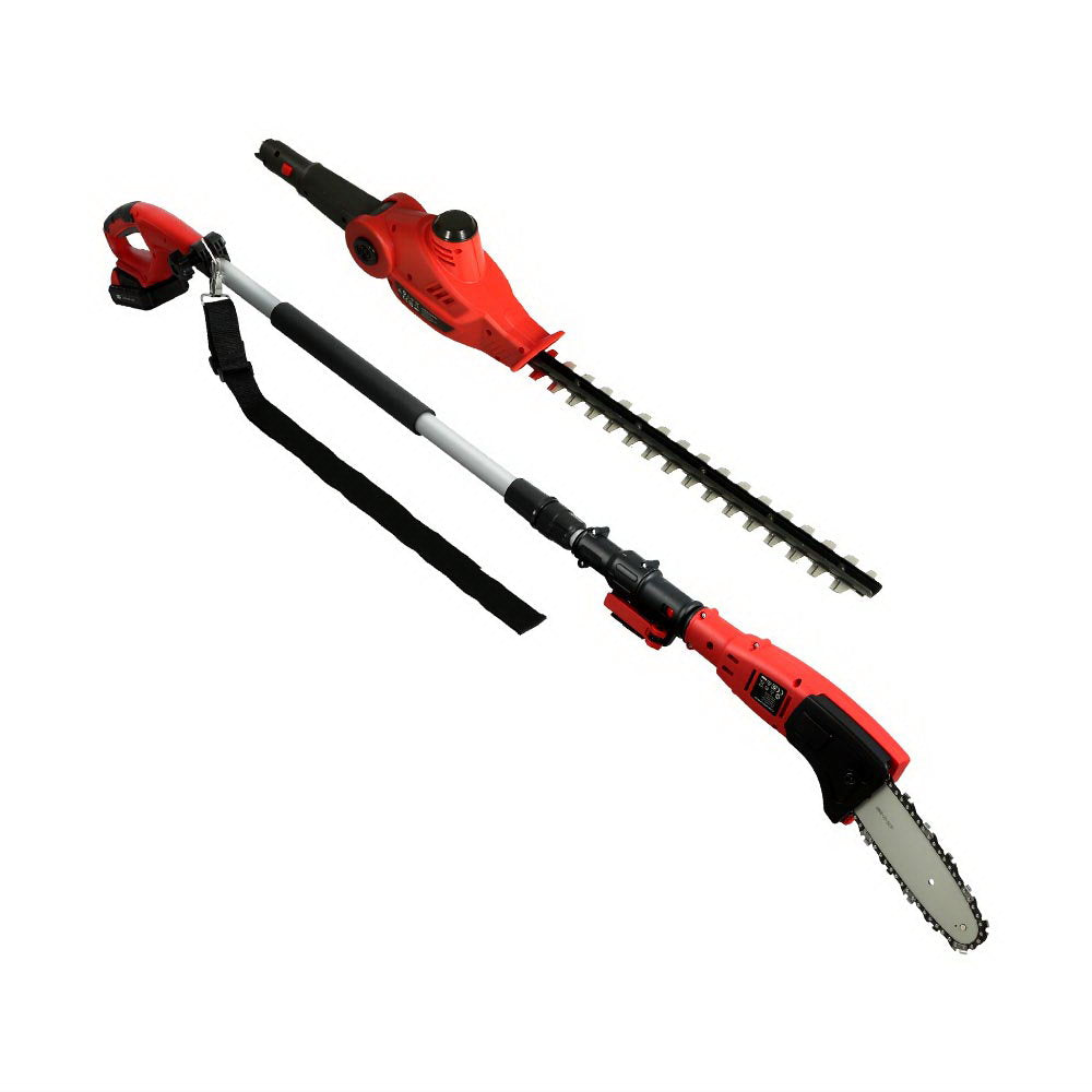 Giantz Cordless Pole Chainsaw Hedge Trimmer Saw 20V Electric Lithium Battery-Tools &gt; Industrial Tools-PEROZ Accessories