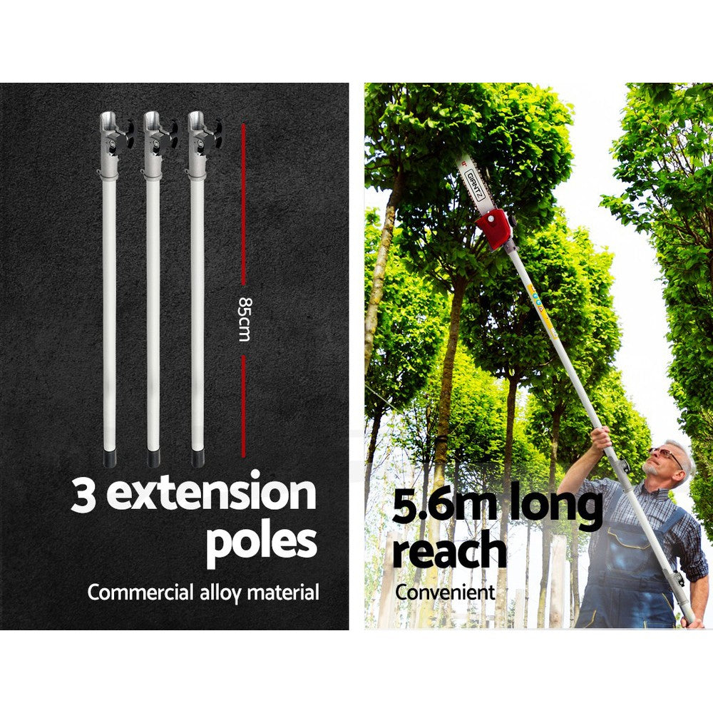 Giantz 4 Stroke Pole Chainsaw Petrol Chain Saw Brush Cutter Brushcutter Tree-Tools &gt; Power Tools-PEROZ Accessories