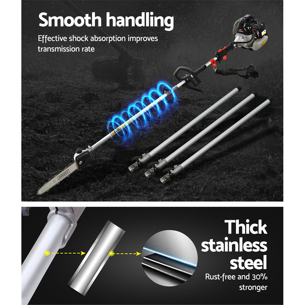 Giantz Pole Chainsaw Hedge Trimmer Brush Cutter Whipper Snipper 9 IN 1 MultiTool-Tools &gt; Power Tools-PEROZ Accessories