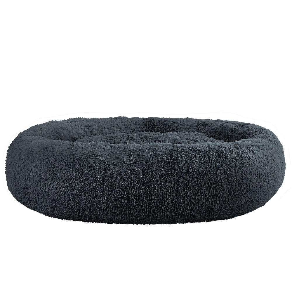 i.Pet Pet Bed Dog Cat 110cm Calming Extra Large Soft Plush Dark Grey-Pet Beds-PEROZ Accessories