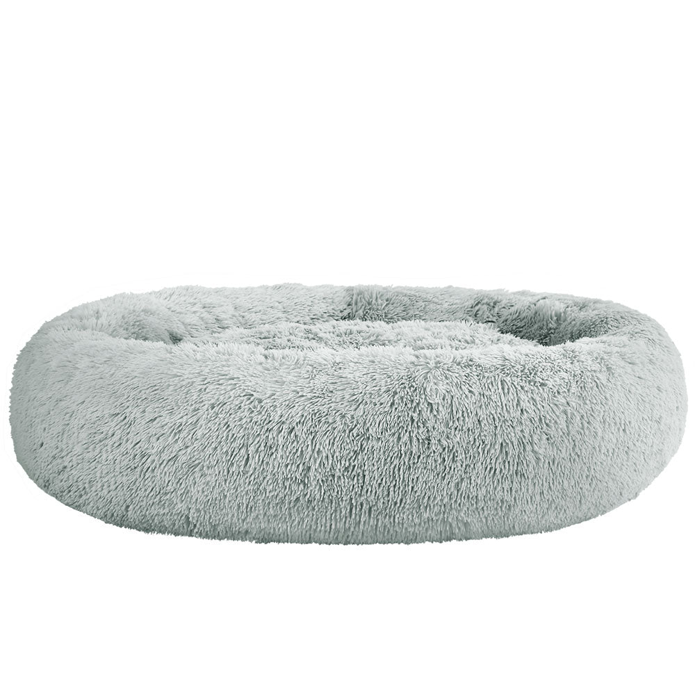 i.Pet Pet Bed Dog Cat 110cm Calming Extra Large Soft Plush Light Grey-Pet Beds-PEROZ Accessories